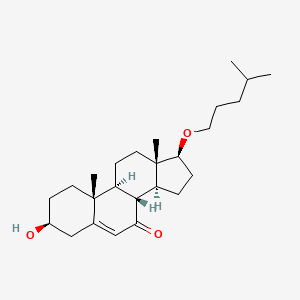 B1207023 Androst-5-en-7-one, 3-hydroxy-17-((4-methylpentyl)oxy)-, (3beta,17beta)- CAS No. 67147-65-3