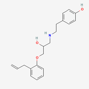 molecular formula C20H25NO3 B1207024 4-(2-((2-Hydroxy-3-(2-(2-propenyl)phenoxy)propyl)amino)ethyl)phenol CAS No. 70580-01-7