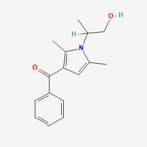 molecular formula C16H19NO2 B1207025 2-(3-Benzoyl-2,5-dimethylpyrrol-1-yl)propanol CAS No. 72686-25-0