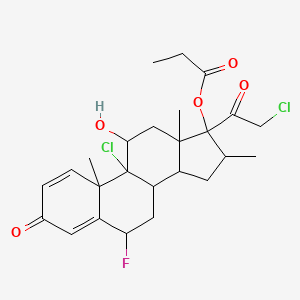 molecular formula C25H31Cl2FO5 B12070289 9alpha-Chloro-9-desfluoroHalobetasol17-Propionate 