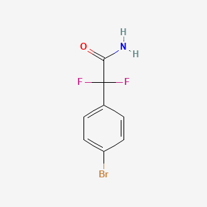 molecular formula C8H6BrF2NO B12070319 2-(4-Bromophenyl)-2,2-difluoroacetamide 