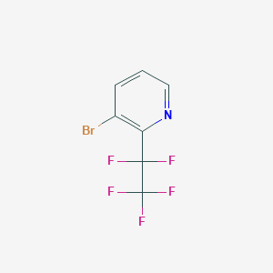 molecular formula C7H3BrF5N B12070350 3-Bromo-2-(pentafluoroethyl)pyridine 