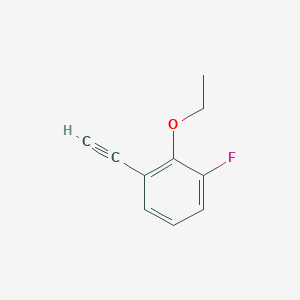 molecular formula C10H9FO B12070390 2-Ethoxy-1-ethynyl-3-fluoro-benzene 