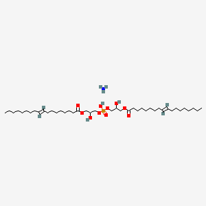 molecular formula C42H82NO10P B12070414 Sn-(3-oleoyl-2-hydroxy)-glycerol-1-phospho-sn-1'-(3'-oleoyl-2'-hydroxy)-glycerol (ammonium salt) 