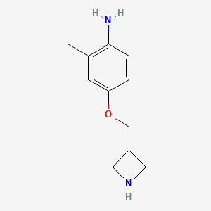 molecular formula C11H16N2O B12070570 4-(Azetidin-3-ylmethoxy)-2-methyl-phenylamine 