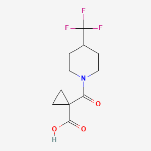 1-[4-(Trifluoromethyl)piperidine-1-carbonyl]cyclopropane-1-carboxylic acid