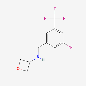 N-{[3-fluoro-5-(trifluoromethyl)phenyl]methyl}oxetan-3-amine