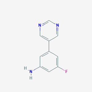 3-Fluoro-5-(pyrimidin-5-yl)aniline