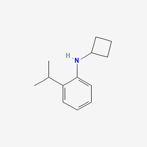 molecular formula C13H19N B12070631 N-cyclobutyl-2-(propan-2-yl)aniline 