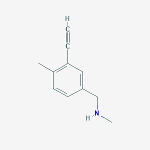 molecular formula C11H13N B12070673 (3-Ethynyl-4-methyl-benzyl)-methyl-amine 