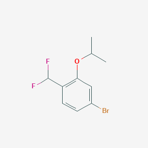 molecular formula C10H11BrF2O B12070739 4-Bromo-1-(difluoromethyl)-2-isopropoxybenzene 