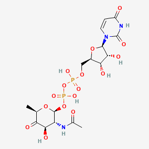 molecular formula C17H25N3O16P2 B1207075 UDP-2-乙酰氨基-4-脱氢-2,6-二去氧-β-D-葡萄糖 