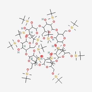 molecular formula C126H266O35Si14 B12070751 2,6-Di-O-tert-butyldimethylsilyl)-b-cyclodextrin 