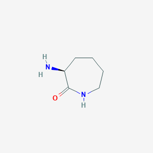 molecular formula C6H12N2O B1207076 (s)-3-Aminoazepan-2-one CAS No. 21568-87-6