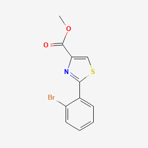 molecular formula C11H8BrNO2S B12070761 Methyl 2-(2-bromophenyl)thiazole-4-carboxylate 