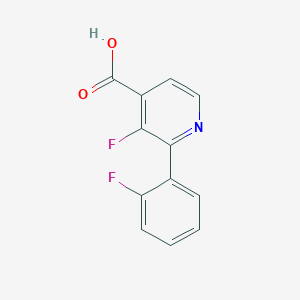 molecular formula C12H7F2NO2 B12070821 3-Fluoro-2-(2-fluorophenyl)isonicotinic acid 