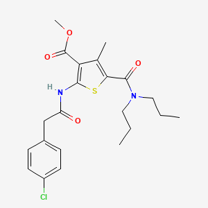 Methyl 2-(2-(4-chlorophenyl)acetamido)-5-(dipropylcarbamoyl)-4-methylthiophene-3-carboxylate