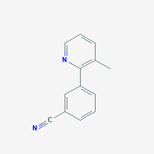 molecular formula C13H10N2 B12070840 3-(3-Methylpyridin-2-yl)benzonitrile 