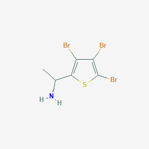 molecular formula C6H6Br3NS B12070844 1-(3,4,5-Tribromothiophen-2-yl)ethanamine 