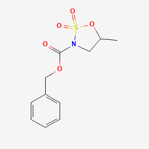 molecular formula C11H13NO5S B12070871 3-Cbz-5-methyl-1,2,3-oxathiazolidine 2,2-dioxide 