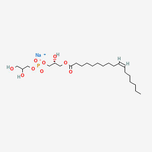 molecular formula C23H44NaO9P B12070918 sodium;2,3-dihydroxypropyl [(2R)-3-[(Z)-heptadec-10-enoyl]oxy-2-hydroxypropyl] phosphate 