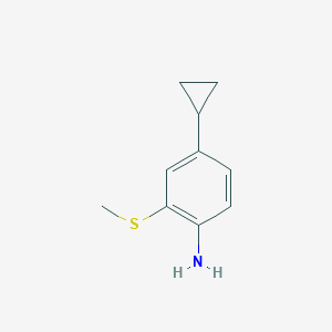 molecular formula C10H13NS B12070946 4-Cyclopropyl-2-(methylthio)aniline 