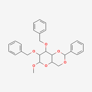 molecular formula C28H30O6 B12070952 Methyl 2,3-di-O-benzyl-4,6-O-benzylidenehexopyranoside CAS No. 33164-02-2