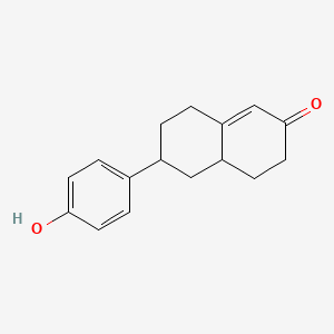 molecular formula C16H18O2 B1207096 4,4a,5,6,7,8-Hexahydro-6-(p-hydroxyphenyl)-2(3H)-naphthalenone CAS No. 93015-32-8