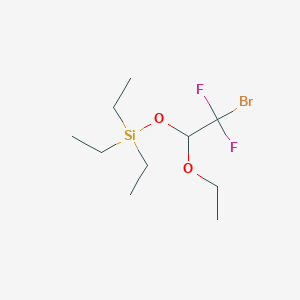 molecular formula C10H21BrF2O2Si B12070974 (2-Bromo-1-ethoxy-2,2-difluoroethoxy)triethylsilane 