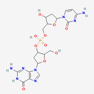 [5-(2-amino-6-oxo-1H-purin-9-yl)-2-(hydroxymethyl)oxolan-3-yl] [5-(4-amino-2-oxopyrimidin-1-yl)-3-hydroxyoxolan-2-yl]methyl hydrogen phosphate