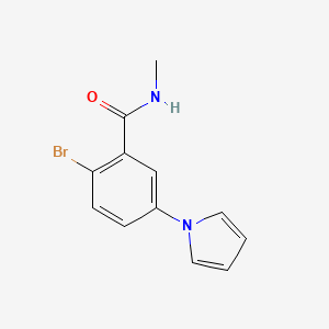 molecular formula C12H11BrN2O B12070987 2-Bromo-N-methyl-5-(1H-pyrrol-1-yl)benzamide 