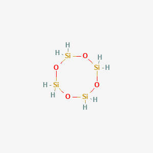 molecular formula H8O4Si4 B1207099 1,3,5,7,2,4,6,8-Tetroxatetrasilocane 
