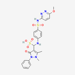 molecular formula C23H24N6O7S2 B1207100 Sulfamazone CAS No. 65761-24-2