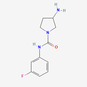 molecular formula C11H14FN3O B12071013 3-amino-N-(3-fluorophenyl)pyrrolidine-1-carboxamide 