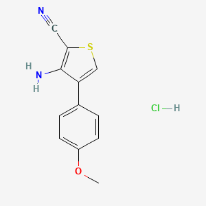 3-Amino-4-(4-methoxyphenyl)thiophene-2-carbonitrile hydrochloride