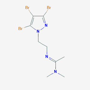 molecular formula C9H13Br3N4 B12071034 N1,N1-dimethyl-N'1-[2-(3,4,5-tribromo-1H-pyrazol-1-yl)ethyl]ethanimidamide CAS No. 219928-49-1