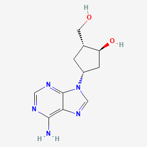 molecular formula C11H15N5O2 B1207105 (1s,2r,4r)-4-(6-Amino-9h-purin-9-yl)-2-(hydroxymethyl)cyclopentanol CAS No. 57345-51-4