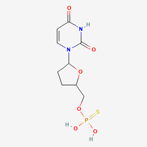 molecular formula C9H13N2O6PS B12071050 1-[5-(Dihydroxyphosphinothioyloxymethyl)oxolan-2-yl]pyrimidine-2,4-dione 