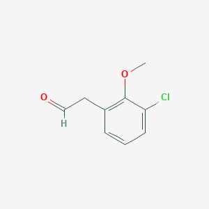 molecular formula C9H9ClO2 B12071067 2-(3-Chloro-2-methoxyphenyl)acetaldehyde 