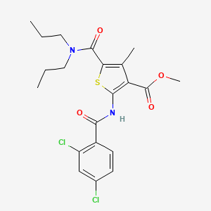 Methyl 2-(2,4-dichlorobenzamido)-5-(dipropylcarbamoyl)-4-methylthiophene-3-carboxylate