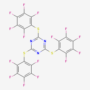 molecular formula C21F15N3S3 B12071083 2,4,6-Tris[(pentafluorophenyl)sulfanyl]-1,3,5-triazine CAS No. 922517-12-2