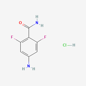 molecular formula C7H7ClF2N2O B12071091 4-Amino-2,6-difluorobenzamide hydrochloride 