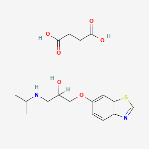 molecular formula C17H24N2O6S B1207111 6-(2-Hydroxy-3-isopropylaminopropyloxy)benzothiazole succinate CAS No. 61481-23-0