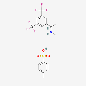 molecular formula C18H19F6NO3S B12071112 (S)-N-Methyl-1-[3,5-bis(trifluoromethyl)phenyl]ethylamine tosylate 