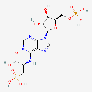 molecular formula C13H19N5O12P2 B1207113 Adenylophosphonopropionate CAS No. 66723-09-9
