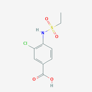 molecular formula C9H10ClNO4S B12071145 3-Chloro-4-ethanesulfonamidobenzoic acid 