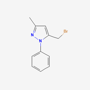 molecular formula C11H11BrN2 B12071164 5-(bromomethyl)-3-methyl-1-phenyl-1H-pyrazole CAS No. 1020724-91-7