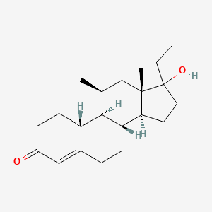 molecular formula C21H32O2 B1207117 17-Hydroxy-11-methyl-19-norpregn-4-en-3-one 