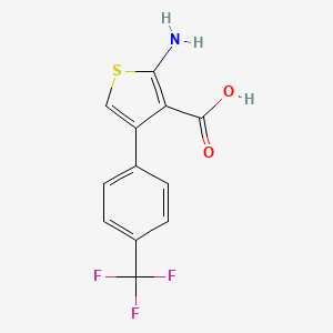 molecular formula C12H8F3NO2S B12071183 2-Amino-4-(4-(trifluoromethyl)phenyl)thiophene-3-carboxylic acid 