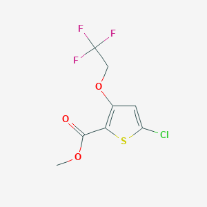 molecular formula C8H6ClF3O3S B12071197 Methyl 5-chloro-3-(2,2,2-trifluoroethoxy)thiophene-2-carboxylate 